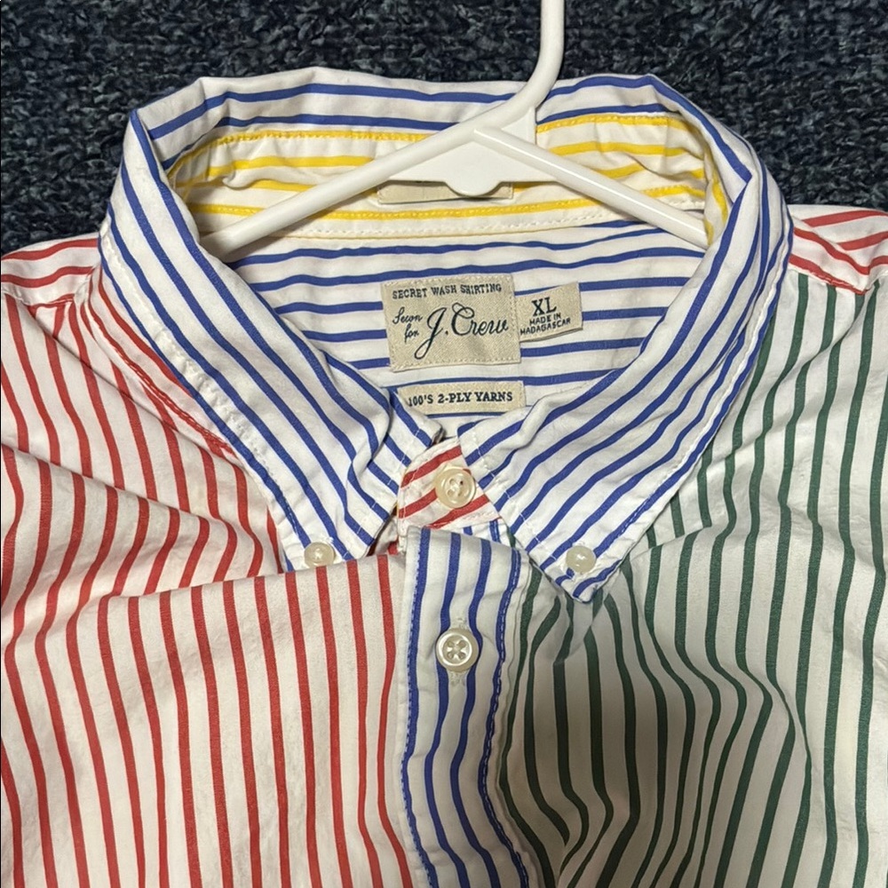 J. Crew Red and Blue Dress Shirts with Stripes